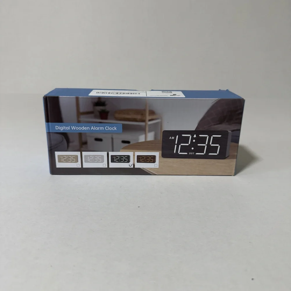DreamSky Wooden Digital Alarm Clock - Model DS2208